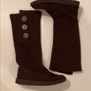 Convertible Knit Button UGG Boots